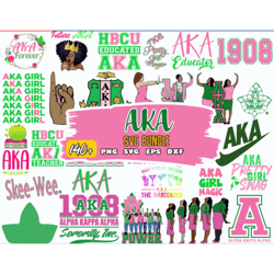 alpha kappa alpha svg bundle, alpha kappa alpha svg, sorority svg, aka woman svg