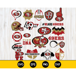 san francisco 49ers svg bundle, san francisco 49ers svg, sport svg, nfl svg