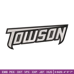 towson university logo embroidery design, ncaa embroidery, sport embroidery, logo sport embroidery, embroidery design