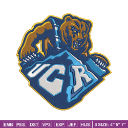 uc riverside logo embroidery design, ncaa embroidery,sport embroidery, embroidery design, logo sport embroidery