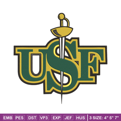 university san francisco logo embroidery design,ncaa embroidery,sport embroidery,logo sport embroidery,embroidery design