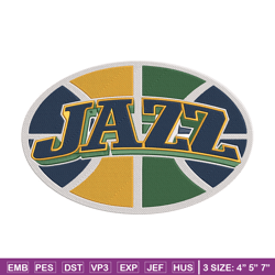 utah jazz basketball embroidery design, nba embroidery, sport embroidery, embroidery design, logo sport embroidery