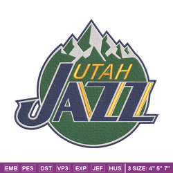 utah jazz logo embroidery design, nba embroidery, sport embroidery, embroidery design,logo sport embroidery.