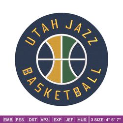 utah jazz logo embroidery design, nba embroidery, sport embroidery, embroidery design,logo sport embroidery