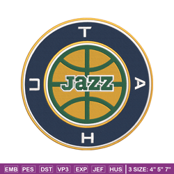 utah jazz logo embroidery design, nba embroidery, sport embroidery,embroidery design,logo sport embroidery