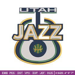 utah jazz logo embroidery design, nba embroidery,sport embroidery,embroidery design, logo sport embroidery