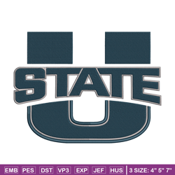 utah state logo embroidery design, ncaa embroidery,sport embroidery,logo sport embroidery,embroidery design