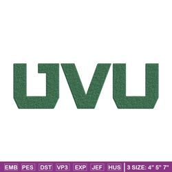 utah valley logo embroidery design, basketball embroidery, sport embroidery, logo sport embroidery, embroidery design