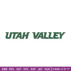 utah valley logo embroidery design, ncaa embroidery, sport embroidery, logo sport embroidery, embroidery design