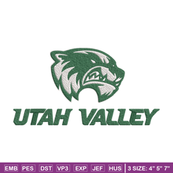 utah valley wolverines logo embroidery design, ncaa embroidery, sport embroidery,logo sport embroidery,embroidery design