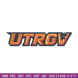 utrgv vaqueros logo embroidery design, ncaa embroidery, sport embroidery, logo sport embroidery, embroidery design