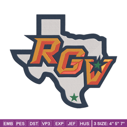 utrgv vaqueros logo embroidery design, ncaa embroidery, sport embroidery,logo sport embroidery, embroidery design