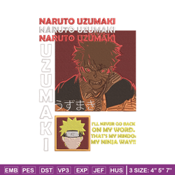 uzumaki naruto embroidery design, naruto embroidery, embroidery file, anime embroidery, anime shirt,digital download