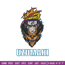 uzumaki naruto embroidery design, naruto embroidery,embroidery file, anime embroidery, anime shirt, digital download