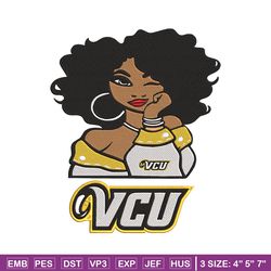 vcu rams girl embroidery design, ncaa embroidery, sport embroidery, logo sport embroidery, embroidery design