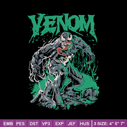 venom poster embroidery design, venom embroidery, embroidery file, anime embroidery, anime shirt, digital download