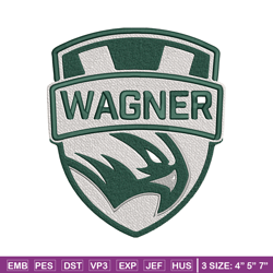wagner seahawks logo embroidery design, ncaa embroidery, embroidery design, logo sport embroidery, sport embroidery