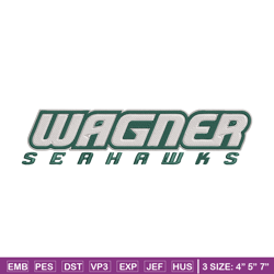 wagner seahawks logo embroidery design,ncaa embroidery,sport embroidery, logo sport embroidery, embroidery design.