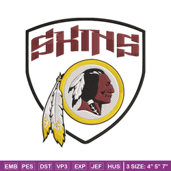 washington redskins embroidery design, redskins embroidery, nfl embroidery, logo sport embroidery, embroidery design