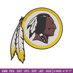 washington redskins embroidery design, washington redskins embroidery, nfl embroidery, logo sport embroidery