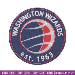 washington wizards logo embroidery design, nba embroidery, sport embroidery,embroidery design, logo sport embroidery