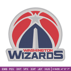 washington wizards logo embroidery design, nba embroidery, sport embroidery,embroidery design,logo sport embroidery.