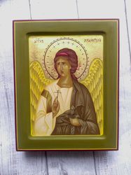 guardian angel | hand painted icon | handmade icon | icon painting | christian jewelry | icon on wood | patron saint