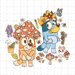 bluey king bingo mushroom png, bluey png file, logo bluey digital