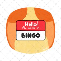 bingo name tag png bluey