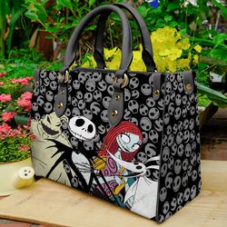 spooky night nightmare pu leather handbag, birthday purse gift for her woman, vintage gift for fan