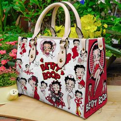 betty boop pu leather handbag, betty boop birthday purse gift for her woman, vintage gift for fan