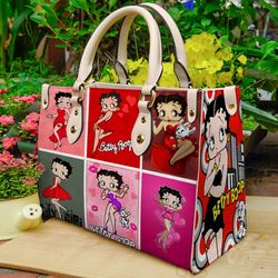 betty boop lover pu leather handbag, betty boop purse gift for her woman, vintage gift for fan