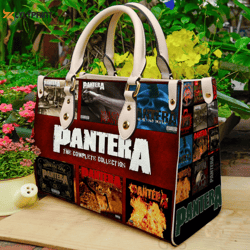 pantera pu leather handbag, pantera purse gift for her woman, vintage gift for fan