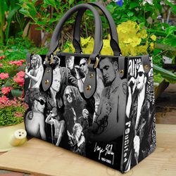 layne staley leather handbag, layne staley pu purse gift for her woman, vintage gift for fan