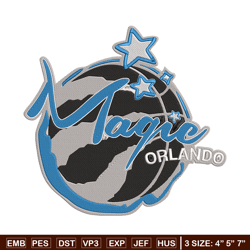 orlando magic logo embroidery design, nba embroidery,sport embroidery, embroidery design, logo sport embroidery