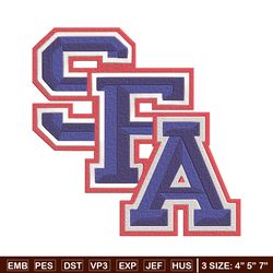 stephen f. austin logo embroidery design, ncaa embroidery,embroidery design,logo sport embroidery,sport embroidery