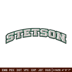 stetson hatters logo embroidery design, ncaa embroidery, embroidery design,logo sport embroidery,sport embroidery