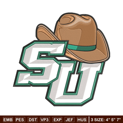 stetson hatters logo embroidery design, ncaa embroidery, sport embroidery,logo sport embroidery,embroidery design