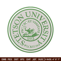 stetson university logo embroidery design, ncaa embroidery, sport embroidery,logo sport embroidery,embroidery design