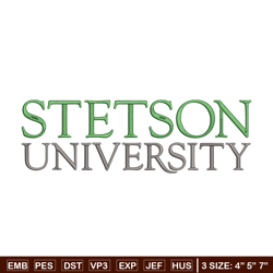 stetson university logo embroidery design,ncaa embroidery, sport embroidery,logo sport embroidery,embroidery design