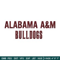 alabama am bulldogs logo embroidery design, ncaa embroidery, embroidery design,logo sport embroidery,sport embroidery