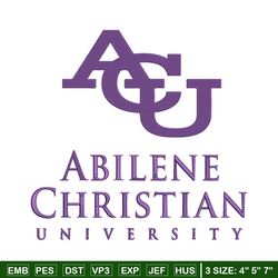 abilene christian logo embroidery design, ncaa embroidery, sport embroidery, embroidery design, logo sport embroidery