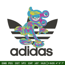 adidas mickey embroidery design, mickey embroidery, embroidery file, adidas embroidery, anime shirt, digital download