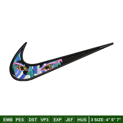 akaza eyes nike embroidery design, kimetsu no yaiba embroidery, nike design, logo shirt, anime shirt, digital download