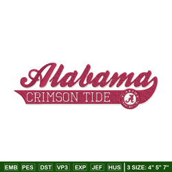 alabama crimson logo embroidery design,ncaa embroidery,sport embroidery, logo sport embroidery, embroidery design.