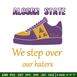 alcorn state university logo embroidery design,ncaa embroidery, sport embroidery,logo sport embroidery,embroidery design