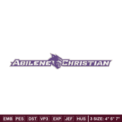 abilene christian logo embroidery design, ncaa embroidery, sport embroidery, logo sport embroidery, embroidery design.