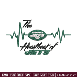 the heartbeat of new york jets embroidery design, jets embroidery, nfl embroidery, sport embroidery, embroidery design.