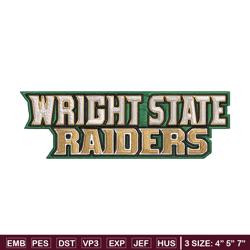 wright state raiders logo embroidery design,ncaa embroidery,sport embroidery, logo sport embroidery,embroidery design