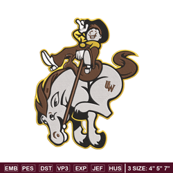 wyoming cowboys logo embroidery design,ncaa embroidery,sport embroidery, logo sport embroidery, embroidery design